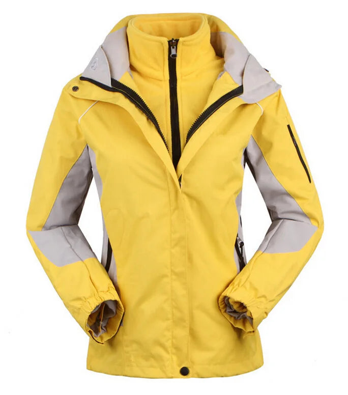 Veste outdoor femme imperméable coupe-vent noire