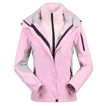 Veste outdoor femme imperméable coupe-vent noire