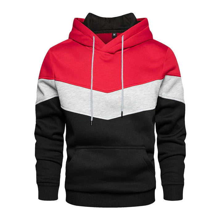 Sweat à capuche homme rayures horizontales modernes
