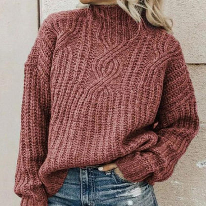 Pull doux pour femmes, motif torsadé