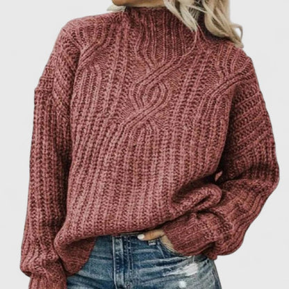 Pull Femme Hiver Manches Longues Côtelé Moderne