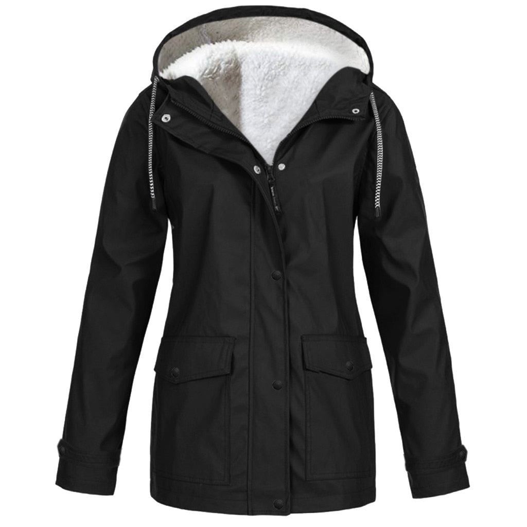 Veste d'extérieur imperméable doublée chaude