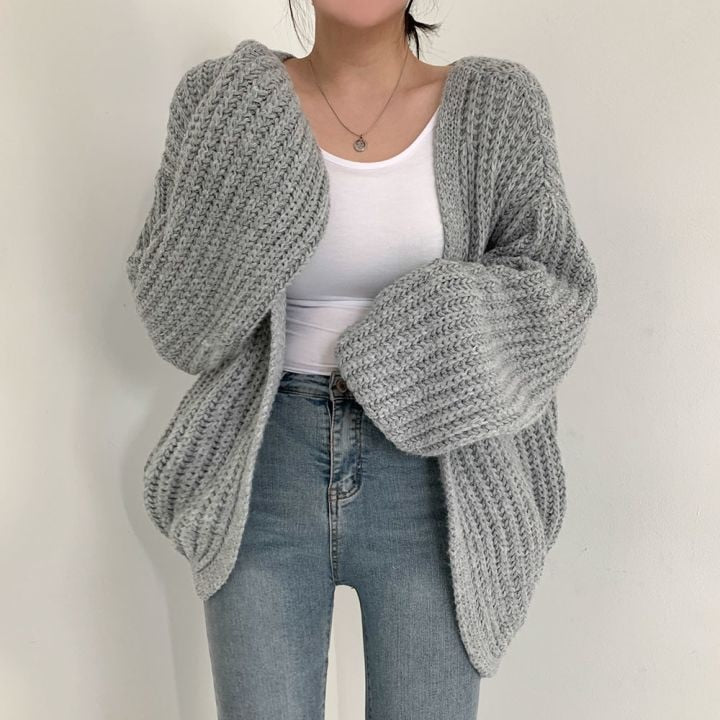 Cardigan Femme Confortable Chaud Automne Hiver
