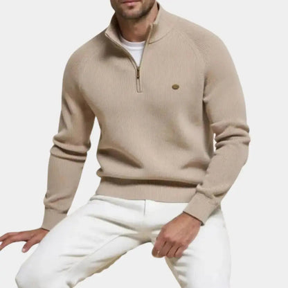 Pull homme quart de zip moderne