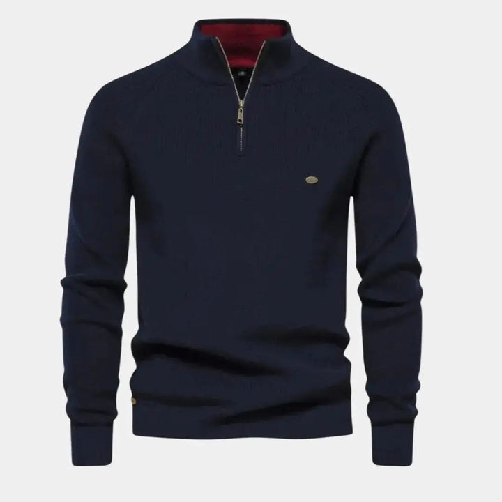 Pull homme quart de zip moderne