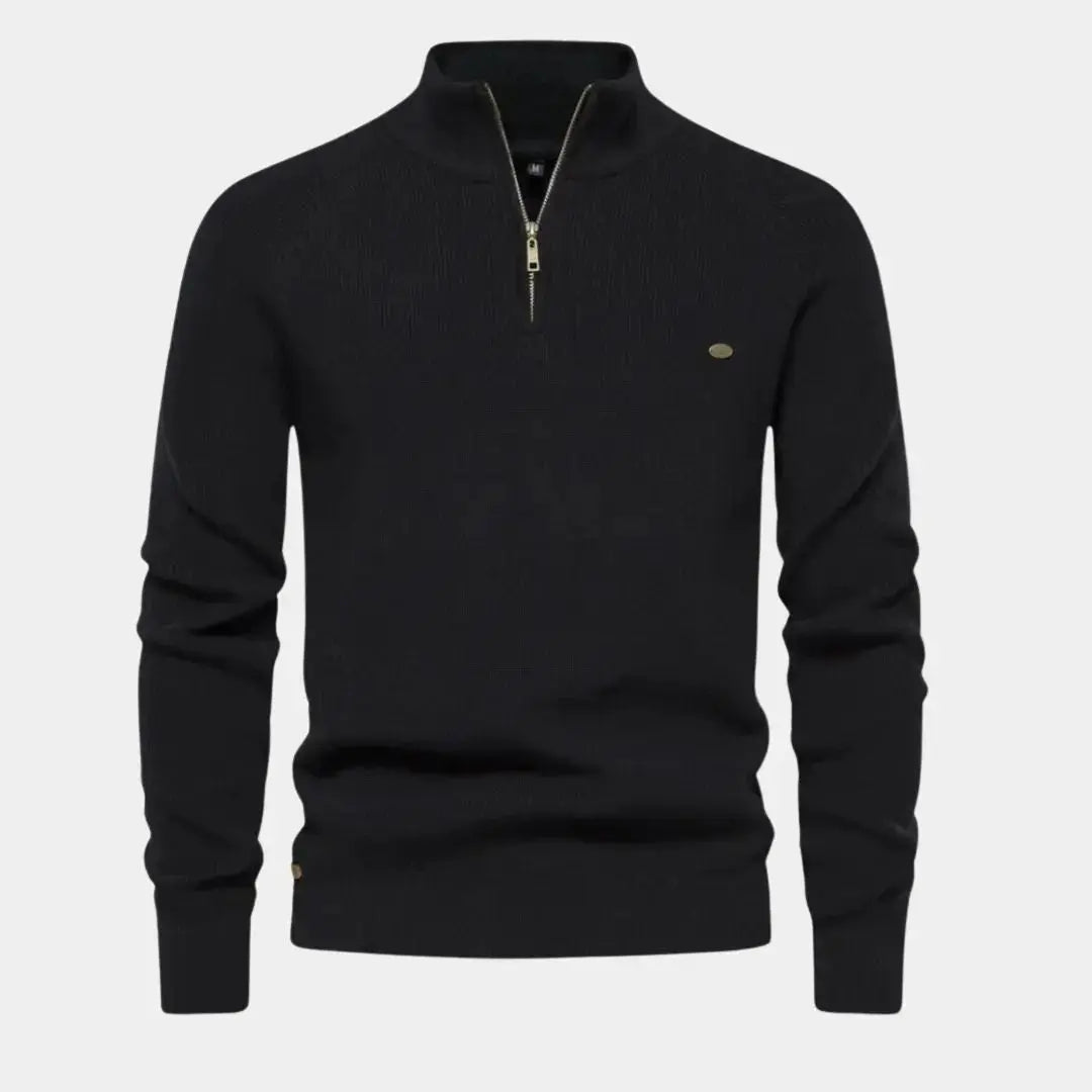 Pull homme quart de zip moderne