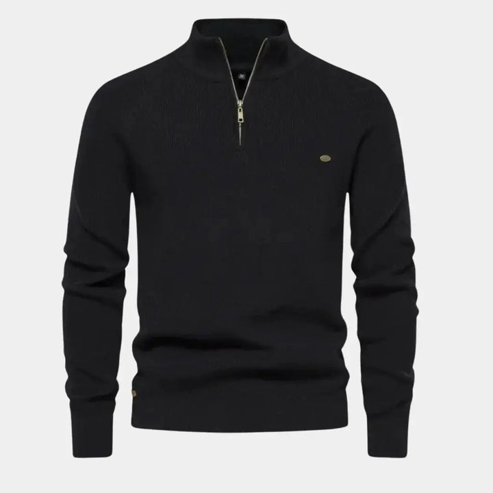 Pull homme quart de zip moderne