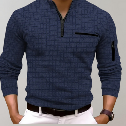 Pull homme demi-zippé moderne et sportif