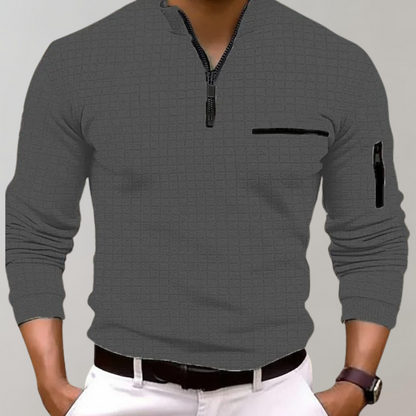 Pull homme demi-zippé moderne et sportif