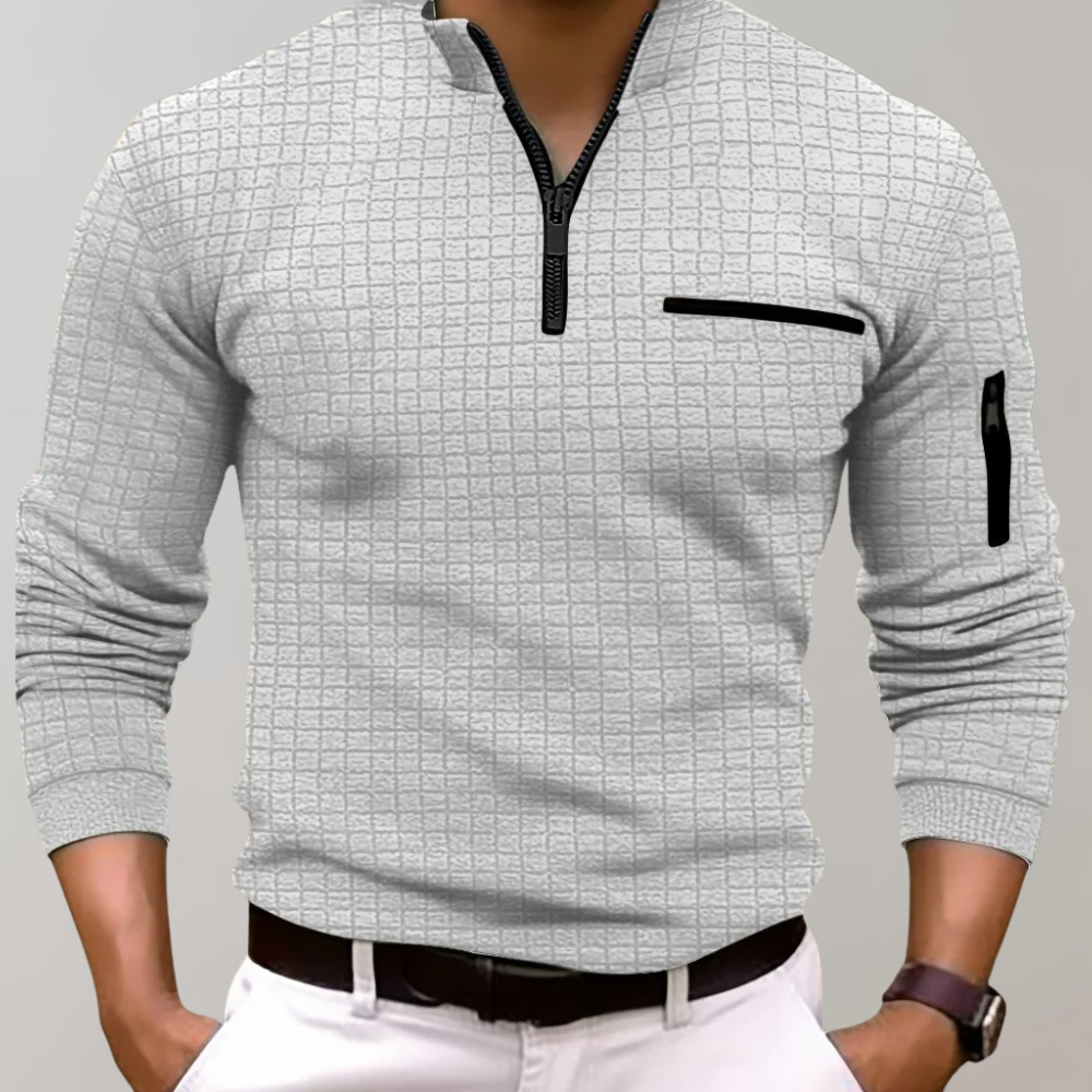 Pull homme demi-zippé moderne et sportif