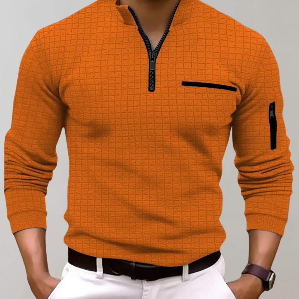 Pull homme demi-zippé moderne et sportif