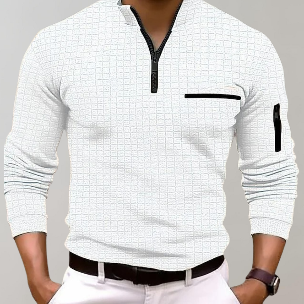 Pull homme demi-zippé moderne et sportif