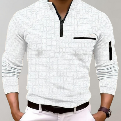 Pull homme demi-zippé moderne et sportif