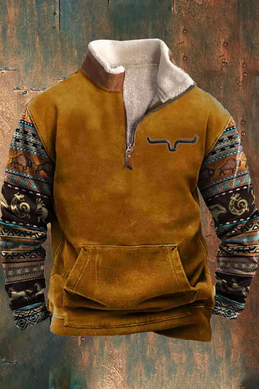 Polaire pour homme chaude avec poche kangourou
