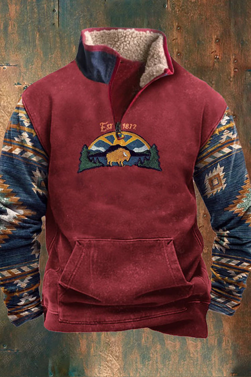 Polaire pour homme chaude avec poche kangourou