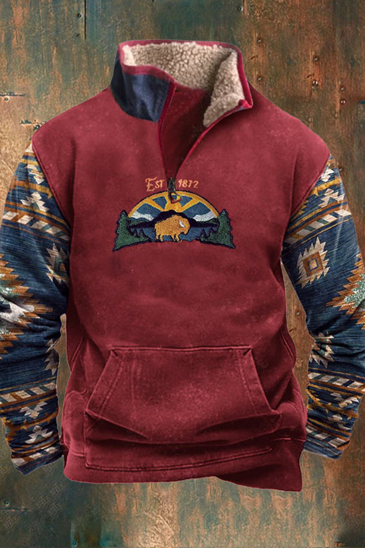 Polaire pour homme chaude avec poche kangourou