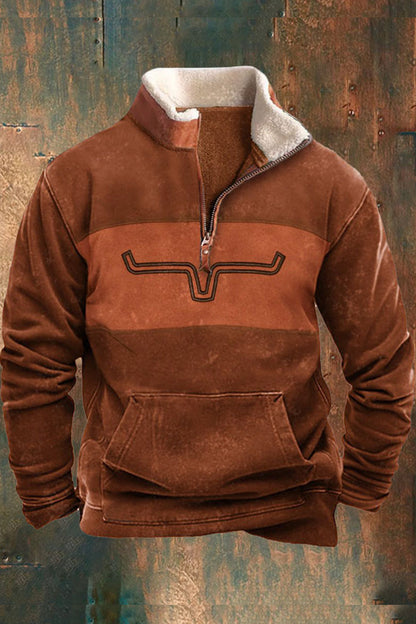 Polaire pour homme chaude avec poche kangourou