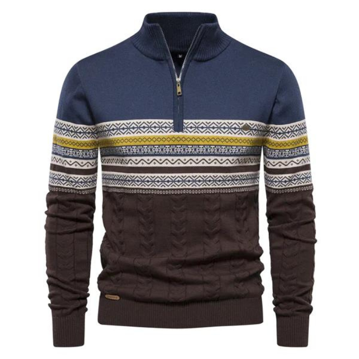 Pull-over homme chaud tricoté hivernal