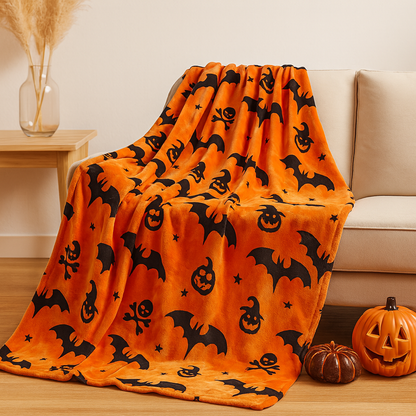 Couverture d'Halloween effrayante Motif tête de mort