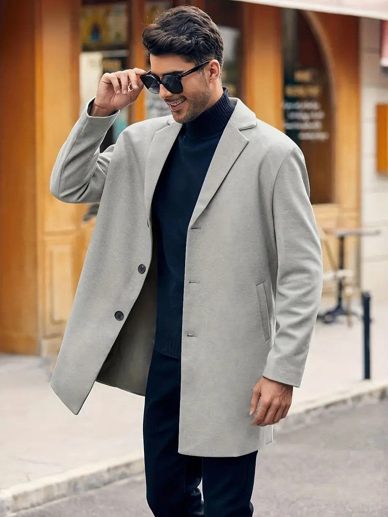 Manteau de laine classique chaud pour homme