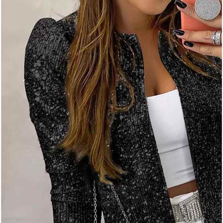Blazer Glamour Paillettes Élégant