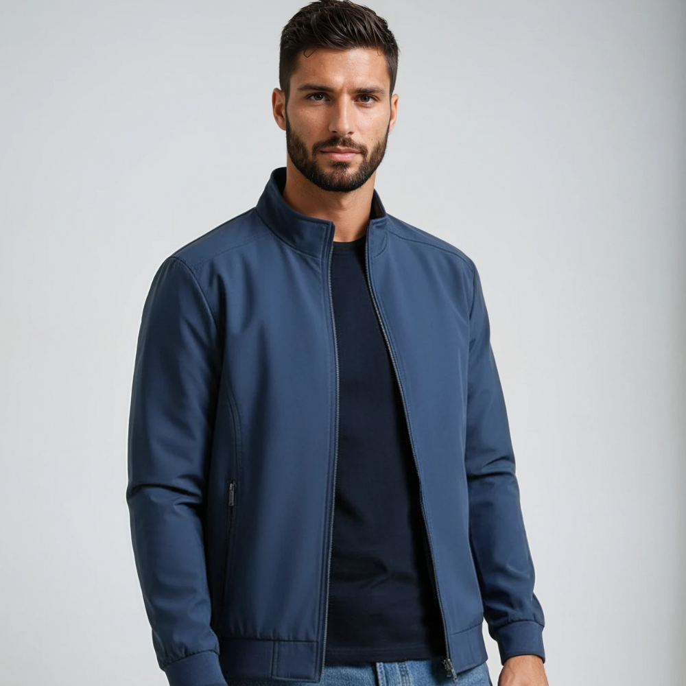Herren Windjacke Reißverschluss Herbst Outdoor - IdealeKleiden