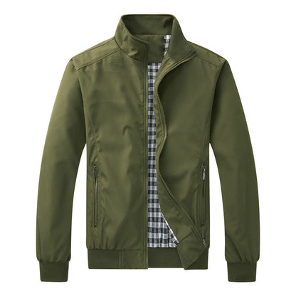 Veste d'extérieur pour homme légère coupe-vent avec fermeture éclair