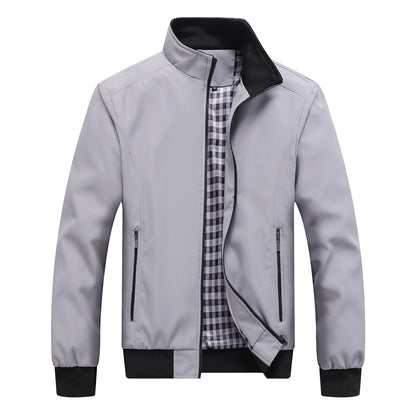 Veste d'extérieur pour homme légère coupe-vent avec fermeture éclair