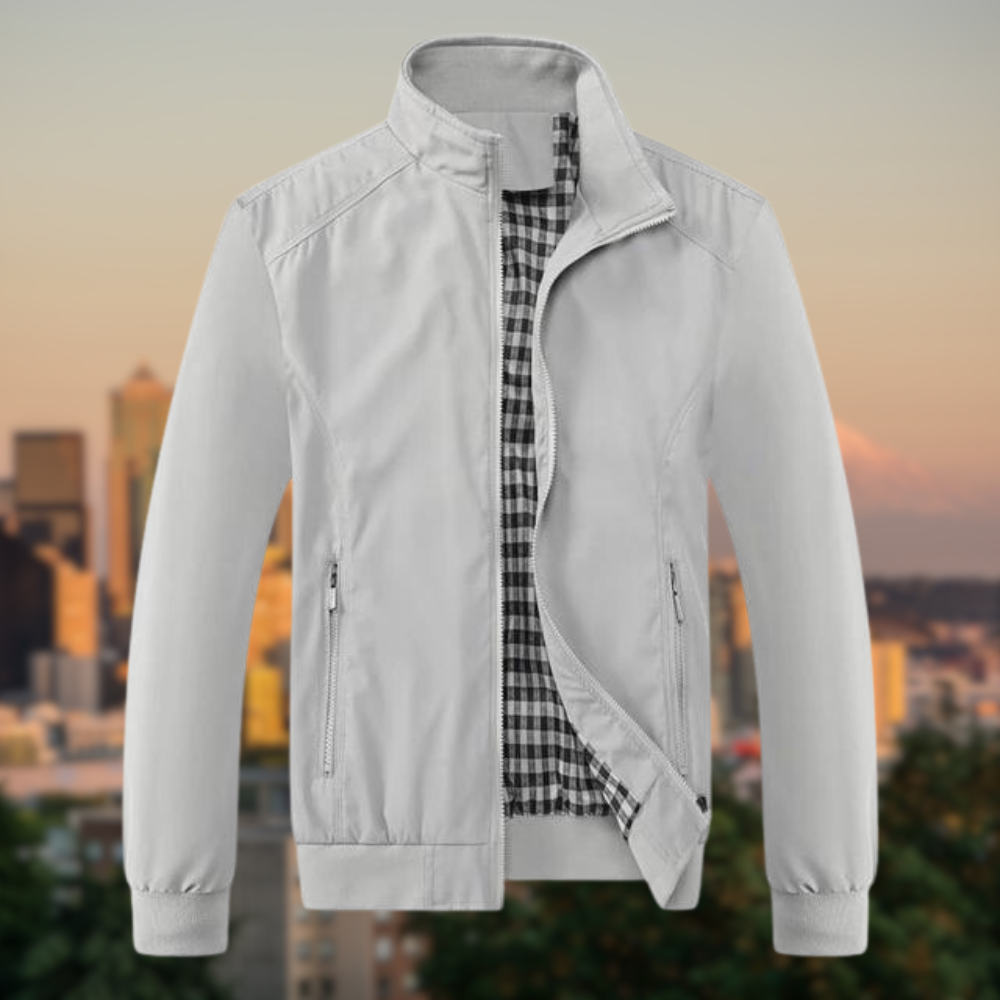 Veste d'extérieur pour homme légère coupe-vent avec fermeture éclair