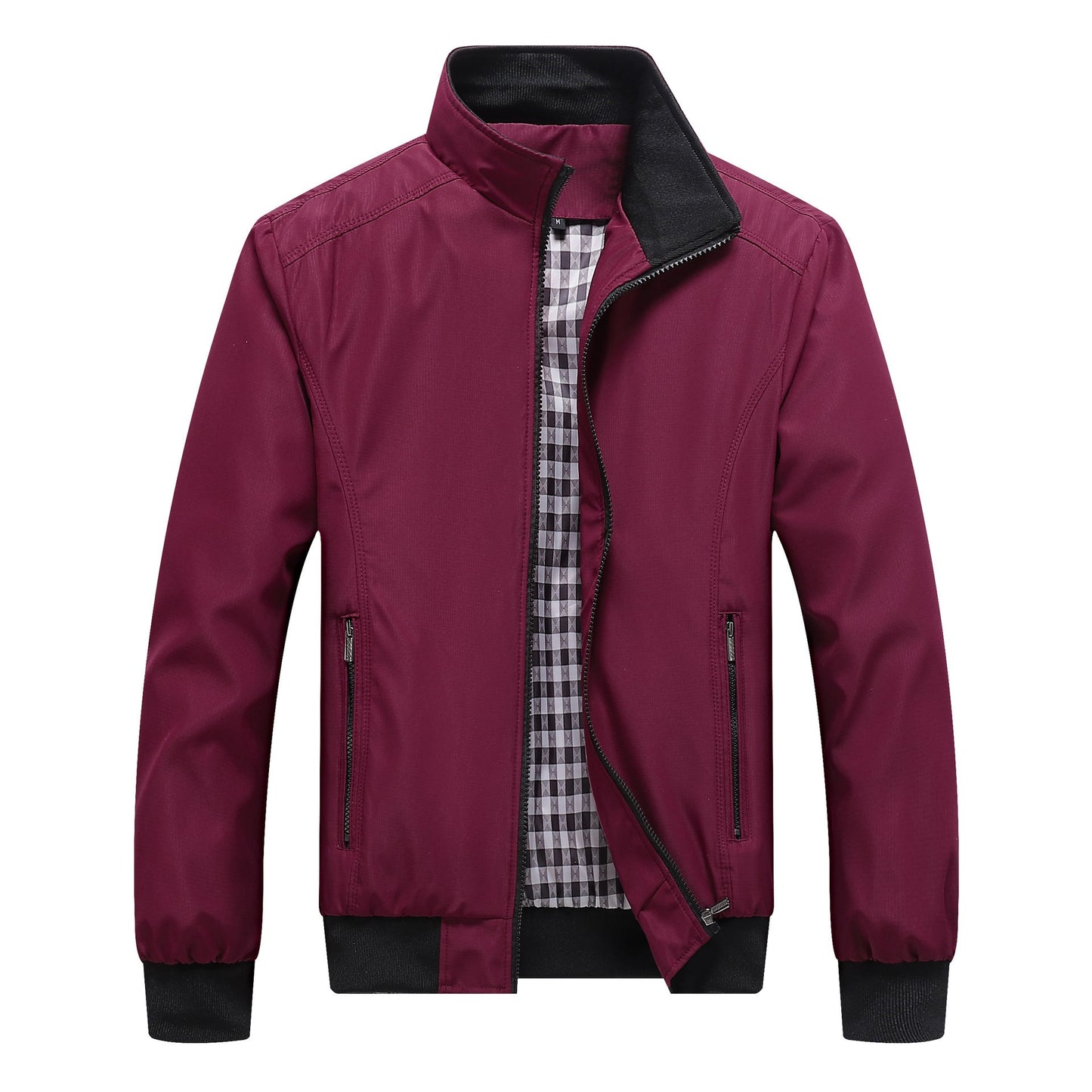 Veste d'extérieur pour homme légère coupe-vent avec fermeture éclair