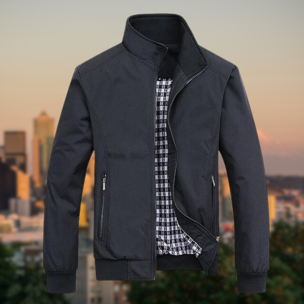 Veste d'extérieur pour homme légère coupe-vent avec fermeture éclair