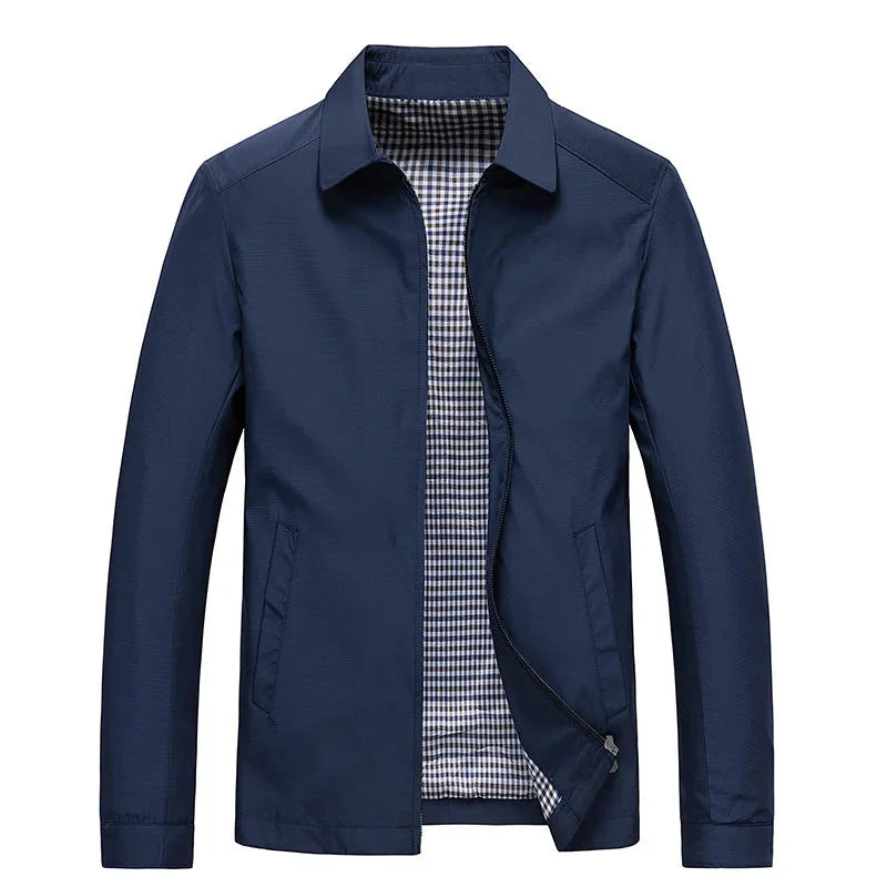 Veste pour homme imperméable avec fermeture éclair modèle automne