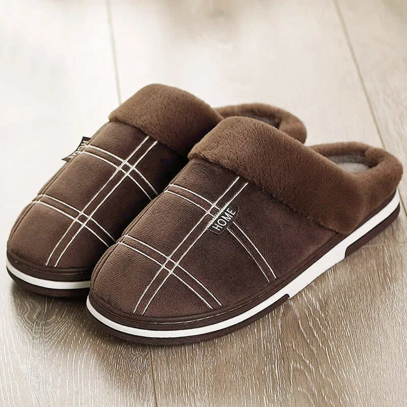 Pantoufles chaudes d'hiver confortables pour hommes