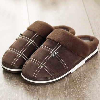 Pantoufles chaudes d'hiver confortables pour hommes
