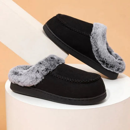 Pantoufles chaudes en polaire pour homme, hiver