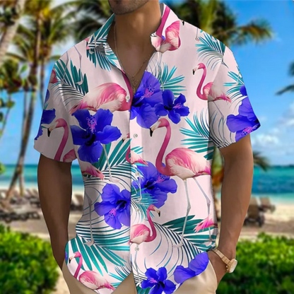 Chemisier d'été style hawaïen pour hommes