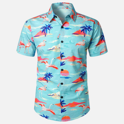 Chemisier d'été style chemise hawaïenne pour homme
