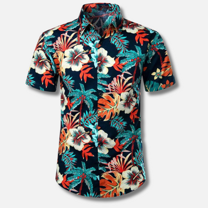 Chemisier d'été style chemise hawaïenne pour homme