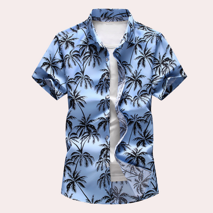 Chemise hawaïenne colorée manches courtes été