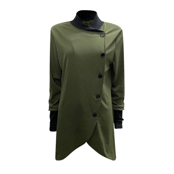 Modische Damenjacke Knopfverschluss - IdealeKleiden