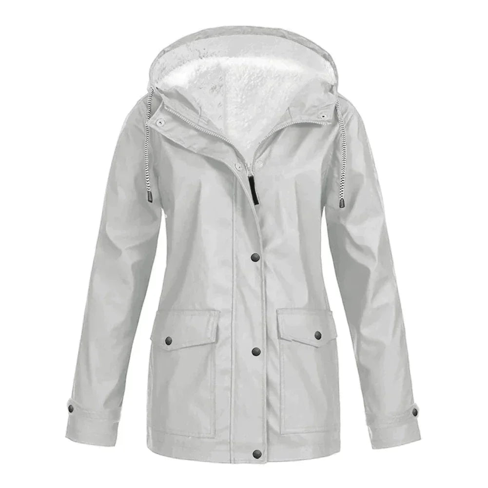 Veste de pluie élégante pour femme, chaude