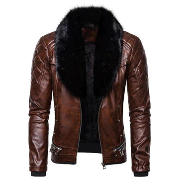 Veste en cuir élégante pour homme, qualité luxe