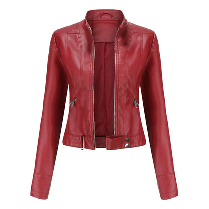 Élégante veste pour femme style cuir vegan