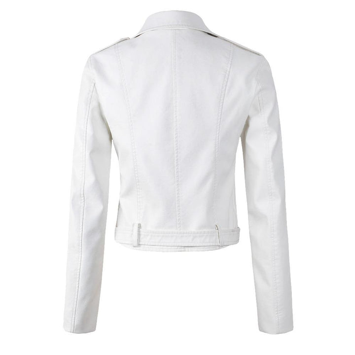 Stylische Lederjacke Damen Trendy - IdealeKleiden