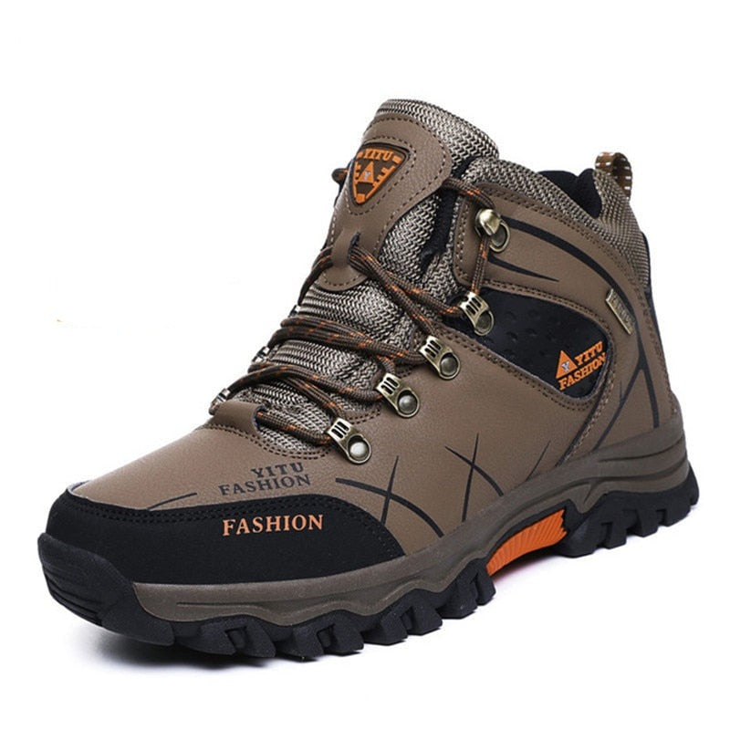 Bottes d'hiver pour hommes imperméables en cuir
