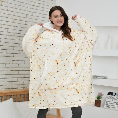 Grand pull à capuche oversize pour femme
