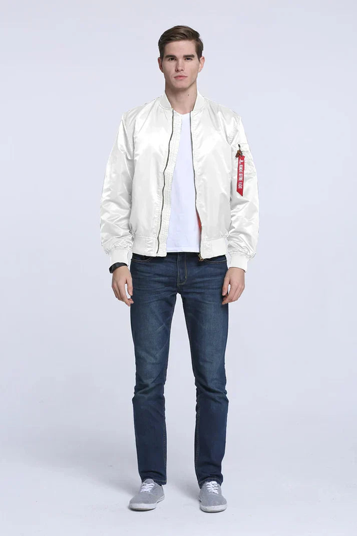 Blouson d'aviateur en cuir au look vintage cool