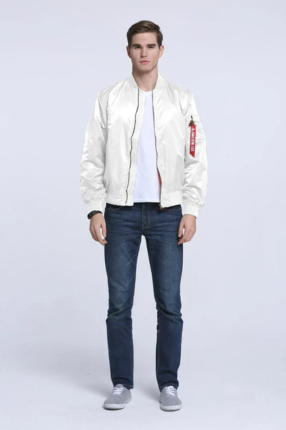 Blouson d'aviateur en cuir au look vintage cool