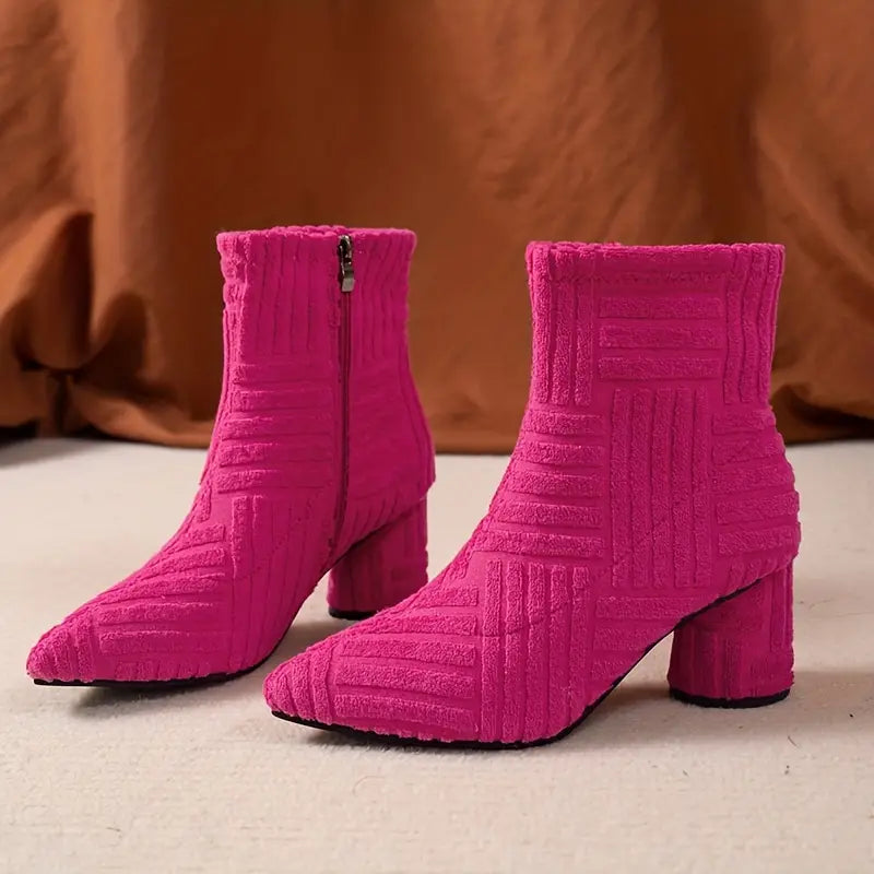 Bottes élégantes pour femme avec talon bloc