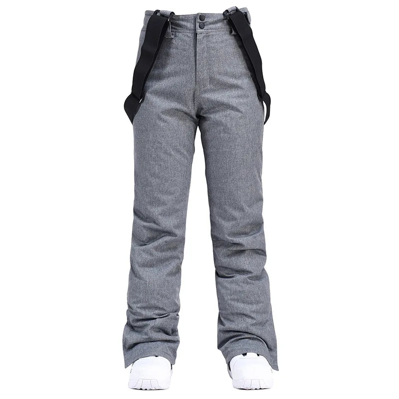 Pantalon de ski unisexe d'hiver à bretelles
